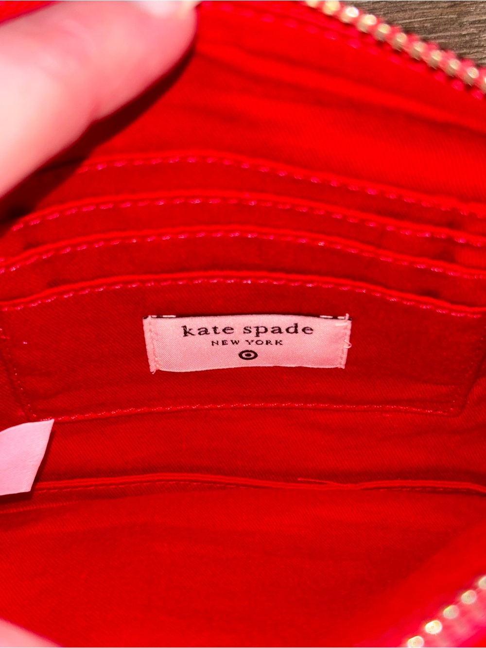 Kate Spade Red Going to Target Clutch & Pepper kitchen Towel Duo NWT! - Picture 4 of 9